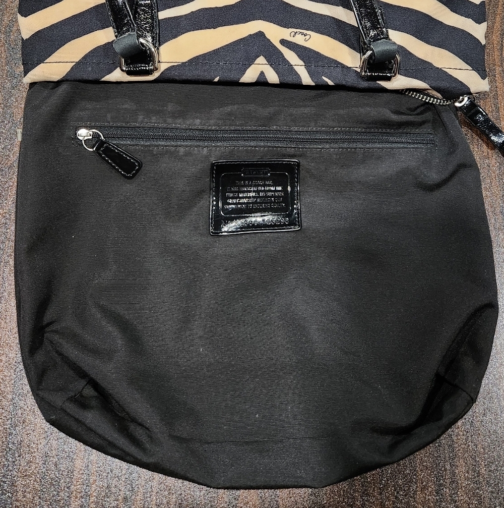 Coach Zebra Print Tote Bag - Style F23283 - Picture 14 of 15